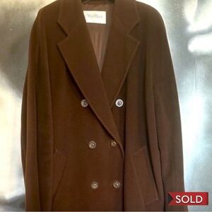 MAX MARA XL 16 MAXI DOUBLE BREASTED CASHMERE ULTRA LONG COAT SPECIAL ORDER